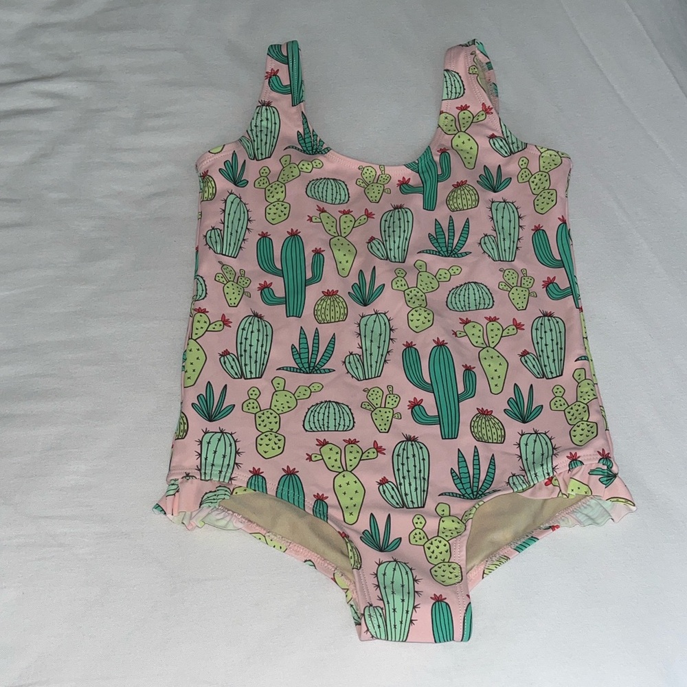 Red Dolly Swimwear Pink Cactus Print Swimsuit